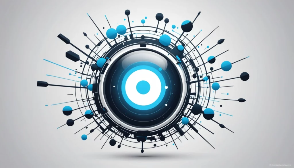 25 Best AI Art Generators for Digital Content Production, Digital art, technology concept, abstract, clean lines, minimalist, corporate blue and white, data visualization, glowing nodes