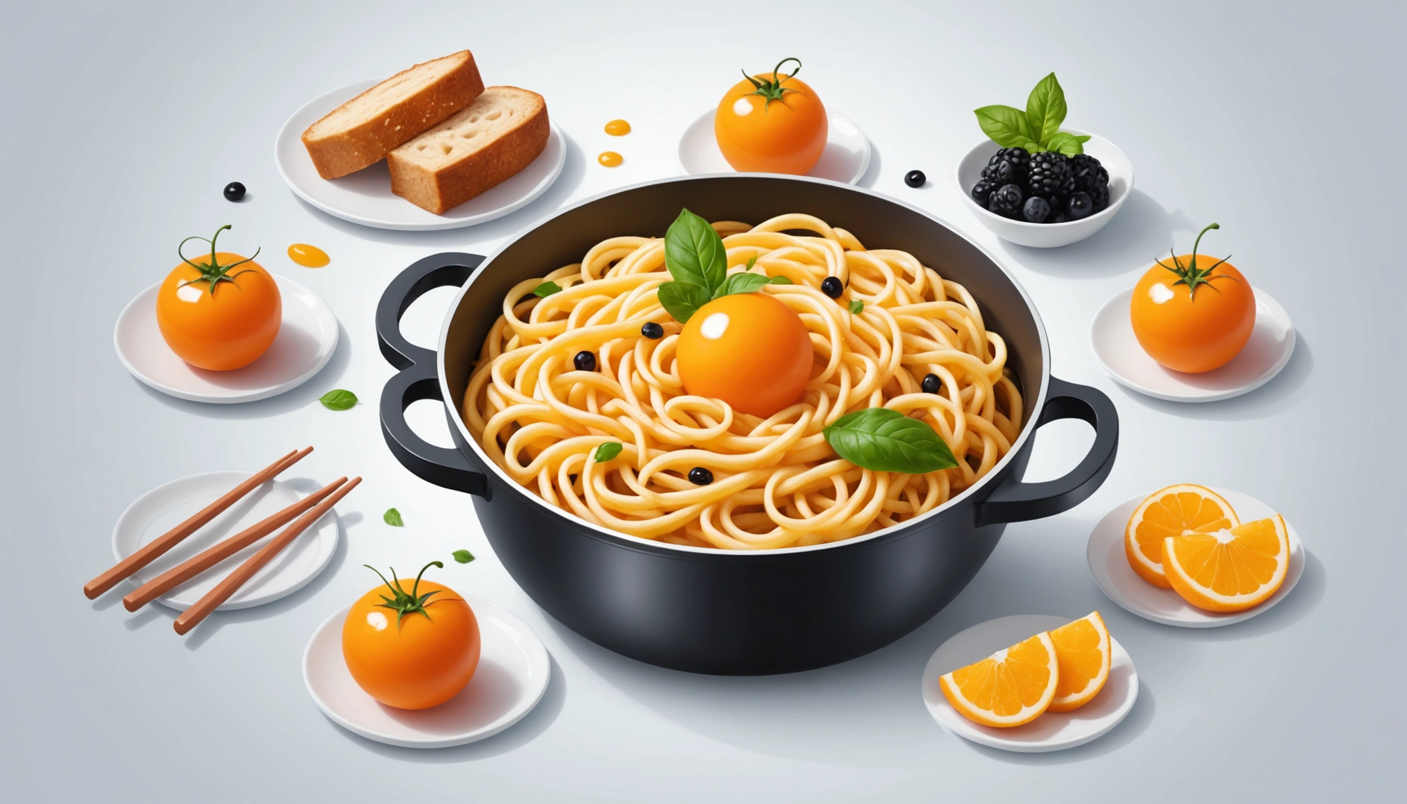 20 Best AI Image Generators for Culinary Brands, Digital art, technology concept, abstract, clean lines, minimalist, corporate blue and white, data visualization, glowing nodes
