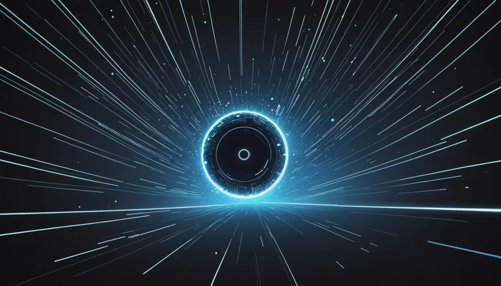 20 Best AI Image Generators for Film Poster Design, Digital art, technology concept, abstract, clean lines, minimalist, corporate blue and white, data visualization, glowing nodes