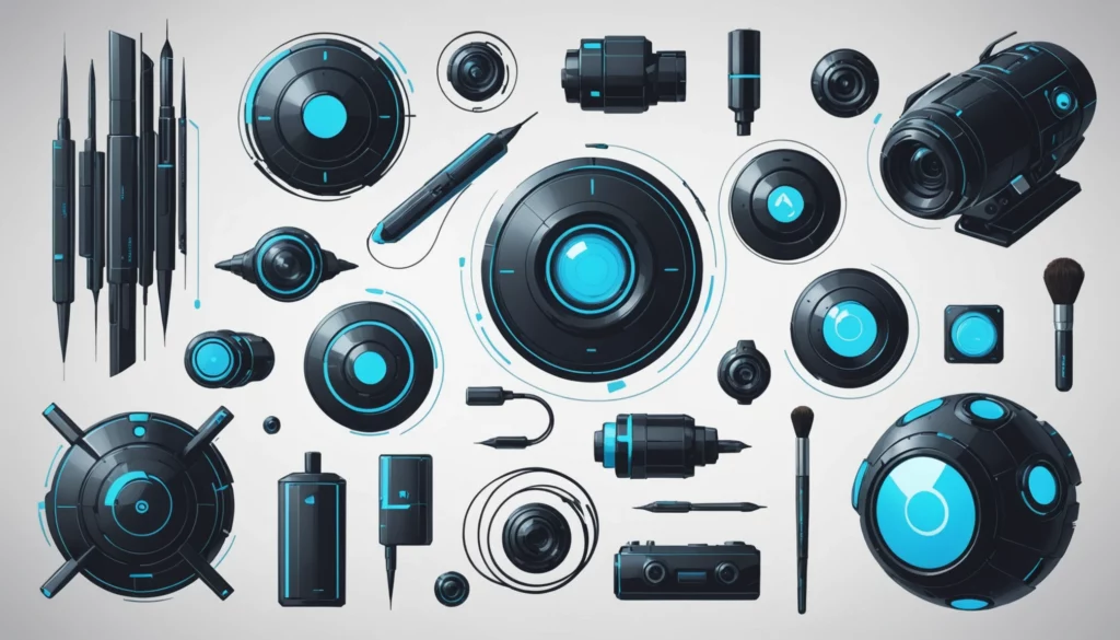 25 Best AI Tools for Film Visual Preproduction, Digital art, technology concept, abstract, clean lines, minimalist, corporate blue and white, data visualization, glowing nodes