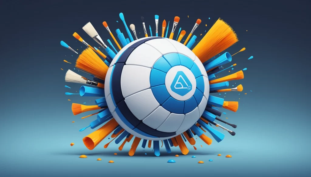 20 Best AI Image Engines for Sports Brands, Digital art, technology concept, abstract, clean lines, minimalist, corporate blue and white, data visualization, glowing nodes