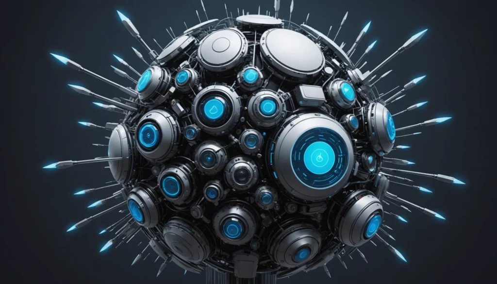 25 Best AI Engines for Product Visualization, Digital art, technology concept, abstract, clean lines, minimalist, corporate blue and white, data visualization, glowing nodes