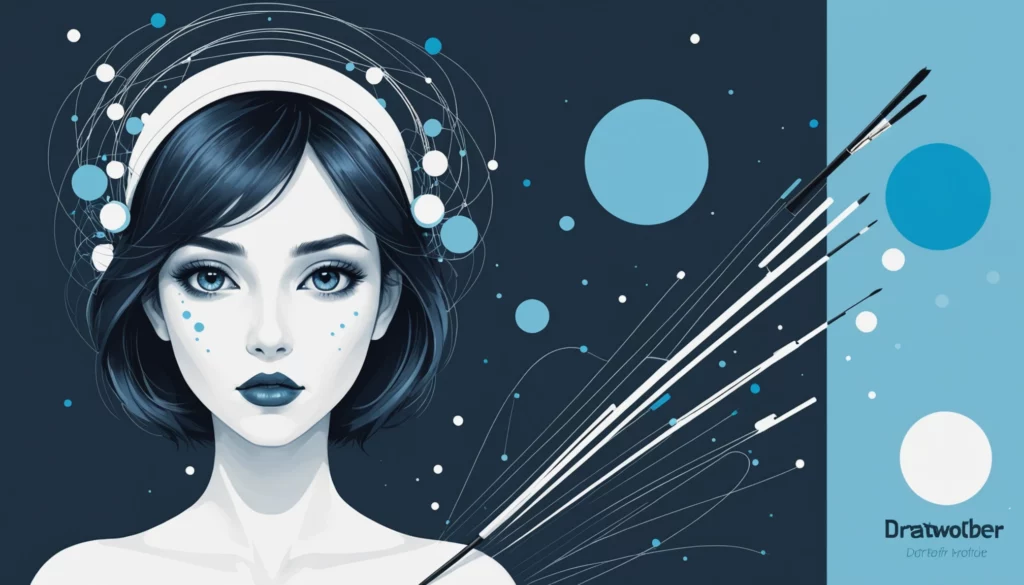 20 Best AI Image Generators for Magazine Covers, Digital art, technology concept, abstract, clean lines, minimalist, corporate blue and white, data visualization, glowing nodes