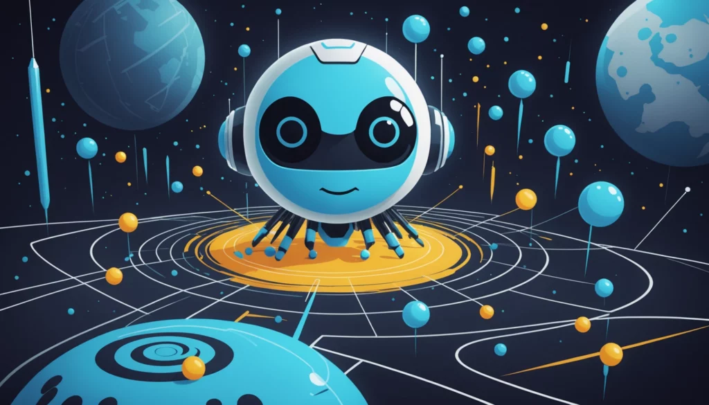 15 Best AI Art Engines for Educational Infographics, Digital art, technology concept, abstract, clean lines, minimalist, corporate blue and white, data visualization, glowing nodes