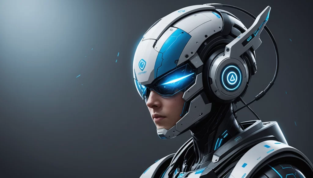 25 Best AI Art Engines for Gaming Studios, Digital art, technology concept, abstract, clean lines, minimalist, corporate blue and white, data visualization, glowing nodes