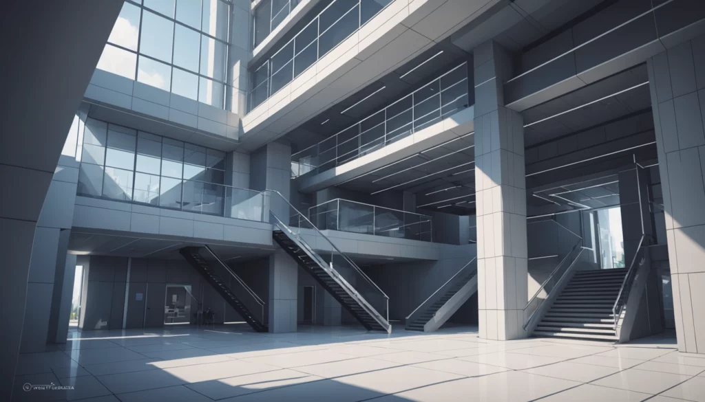 15 Best AI Art Engines for Architecture Visualization, Digital art, technology concept, abstract, clean lines, minimalist, corporate blue and white, data visualization, glowing nodes