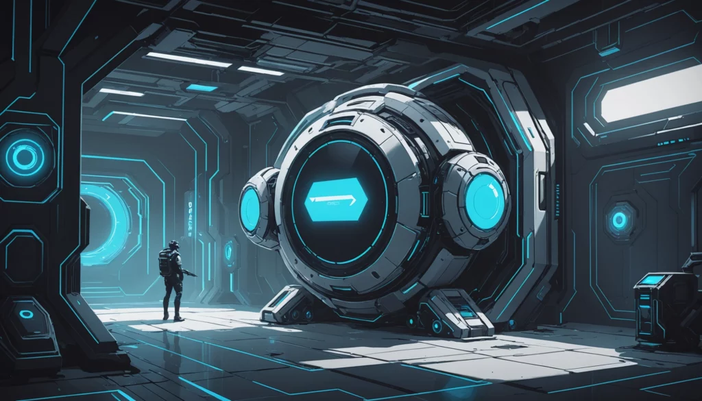 20 Best AI Engines for Gaming Environment Art, Digital art, technology concept, abstract, clean lines, minimalist, corporate blue and white, data visualization, glowing nodes