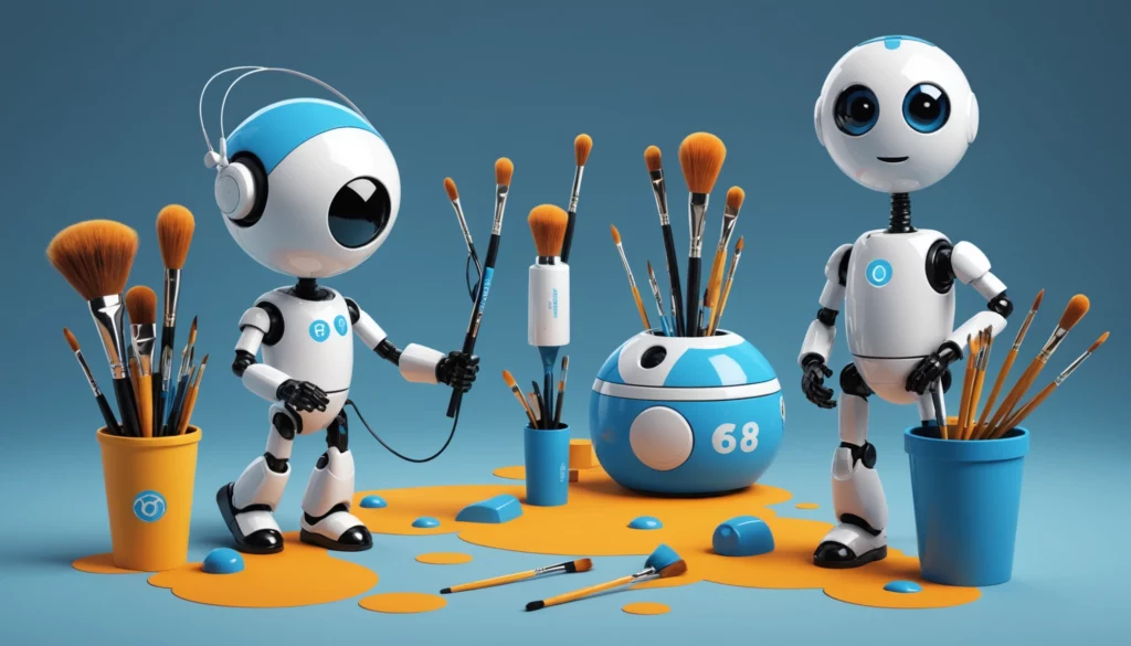 20 Best AI Engines for Lifestyle Advertising, Digital art, technology concept, abstract, clean lines, minimalist, corporate blue and white, data visualization, glowing nodes