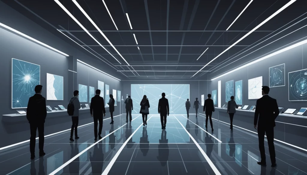 15 Best Runway AI Alternatives for Animation Studios, Digital art, technology concept, abstract, clean lines, minimalist, corporate blue and white, data visualization, glowing nodes
