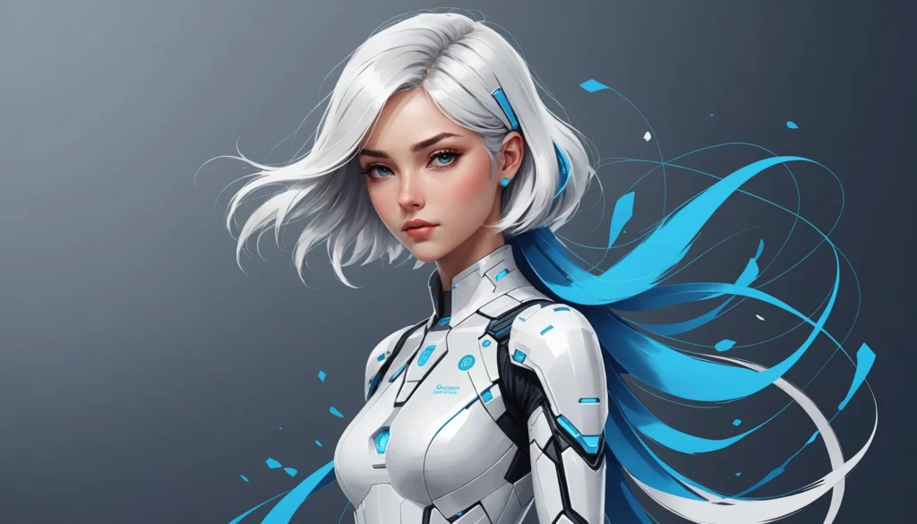 15 Best Leonardo AI Alternatives for Fashion Brands, Digital art, technology concept, abstract, clean lines, minimalist, corporate blue and white, data visualization, glowing nodes