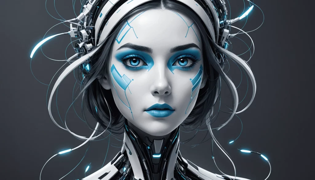 15 Best Leonardo AI Alternatives for Marketing Visuals, Digital art, technology concept, abstract, clean lines, minimalist, corporate blue and white, data visualization, glowing nodes