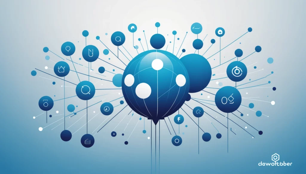 20 Best Ideogram Competitors for Film Designers, Digital art, technology concept, abstract, clean lines, minimalist, corporate blue and white, data visualization, glowing nodes