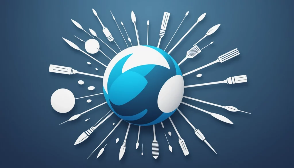20 Best DALL E Competitors for Corporate Campaigns, Digital art, technology concept, abstract, clean lines, minimalist, corporate blue and white, data visualization, glowing nodes
