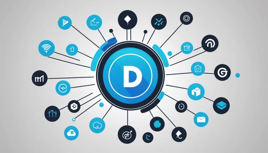20 Best Ideogram Alternatives for Video Marketers, Digital art, technology concept, abstract, clean lines, minimalist, corporate blue and white, data visualization, glowing nodes