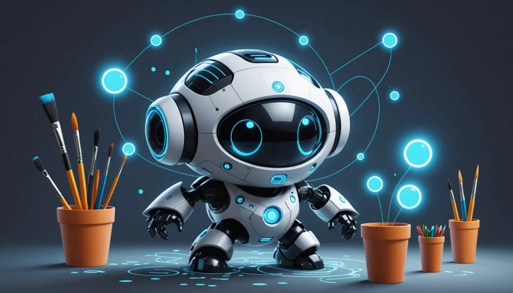 15 Best Leonardo AI Alternatives for Game Design, Digital art, technology concept, abstract, clean lines, minimalist, corporate blue and white, data visualization, glowing nodes