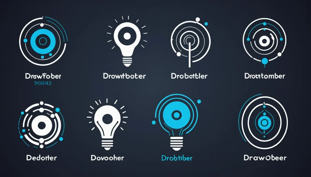 20 Best DALL E Competitors for Logo Creation, Digital art, technology concept, abstract, clean lines, minimalist, corporate blue and white, data visualization, glowing nodes