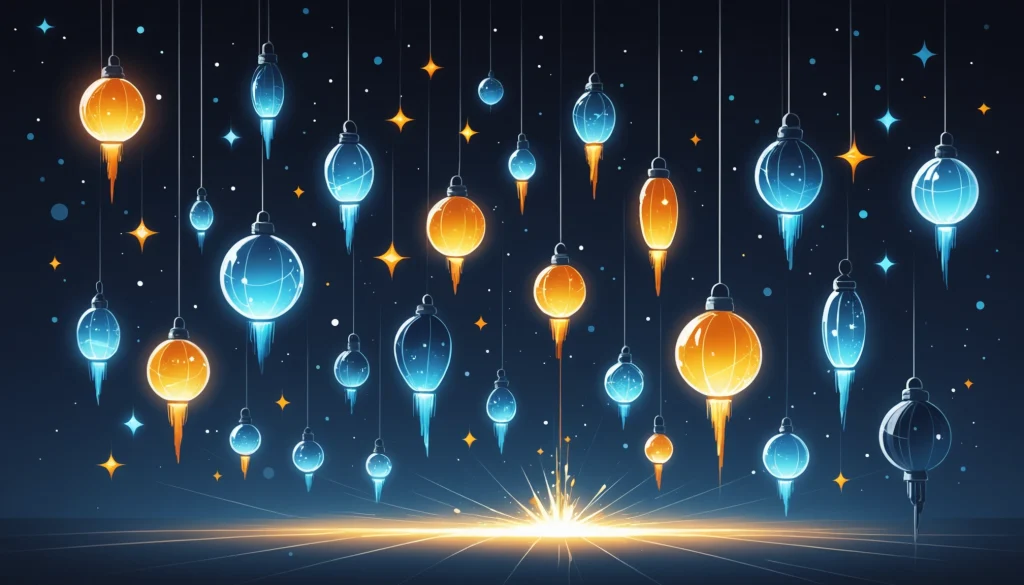 Top 25 Firefly Competitors for Corporate Design, Digital art, technology concept, abstract, clean lines, minimalist, corporate blue and white, data visualization, glowing nodes