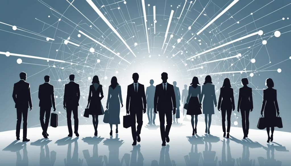 15 Best Runway AI Alternatives for Digital Marketing Teams, Digital art, technology concept, abstract, clean lines, minimalist, corporate blue and white, data visualization, glowing nodes