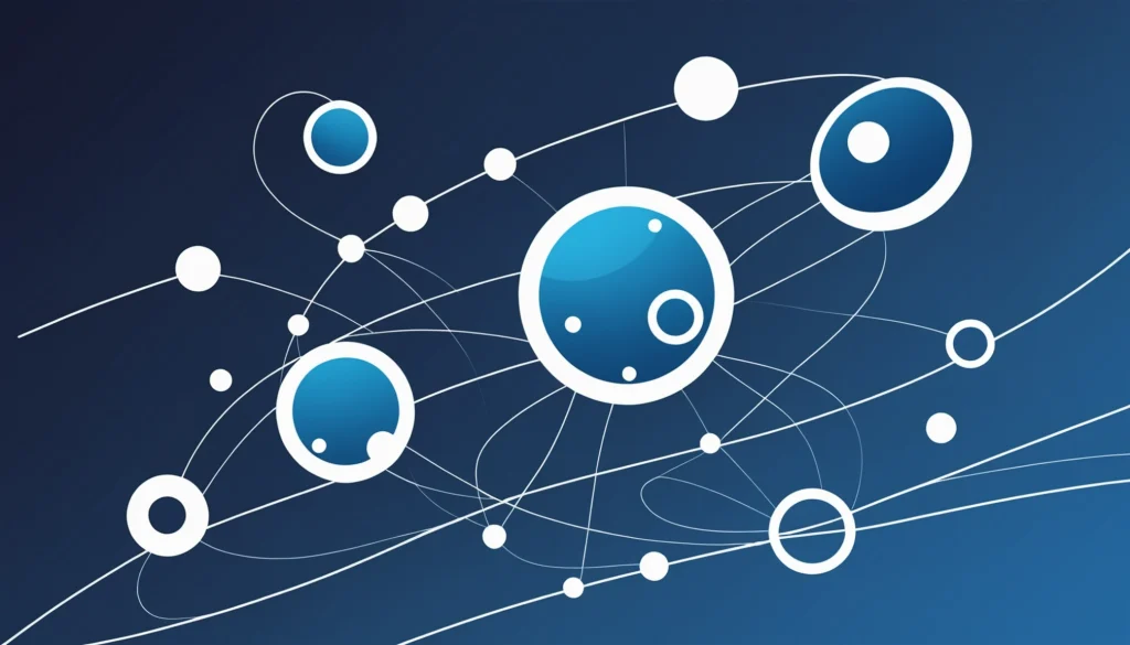 Top 25 Midjourney Alternatives for Ecommerce Visuals, Digital art, technology concept, abstract, clean lines, minimalist, corporate blue and white, data visualization, glowing nodes