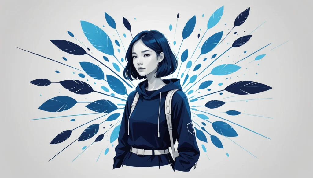 Top 25 Firefly Alternatives for Fashion Branding, Digital art, technology concept, abstract, clean lines, minimalist, corporate blue and white, data visualization, glowing nodes